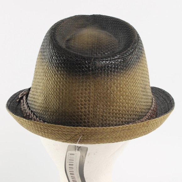 NWT MILANI Fedora Tribi Hat Size S/M Mustard-Tan & Black New with Tags - Picture 8 of 11